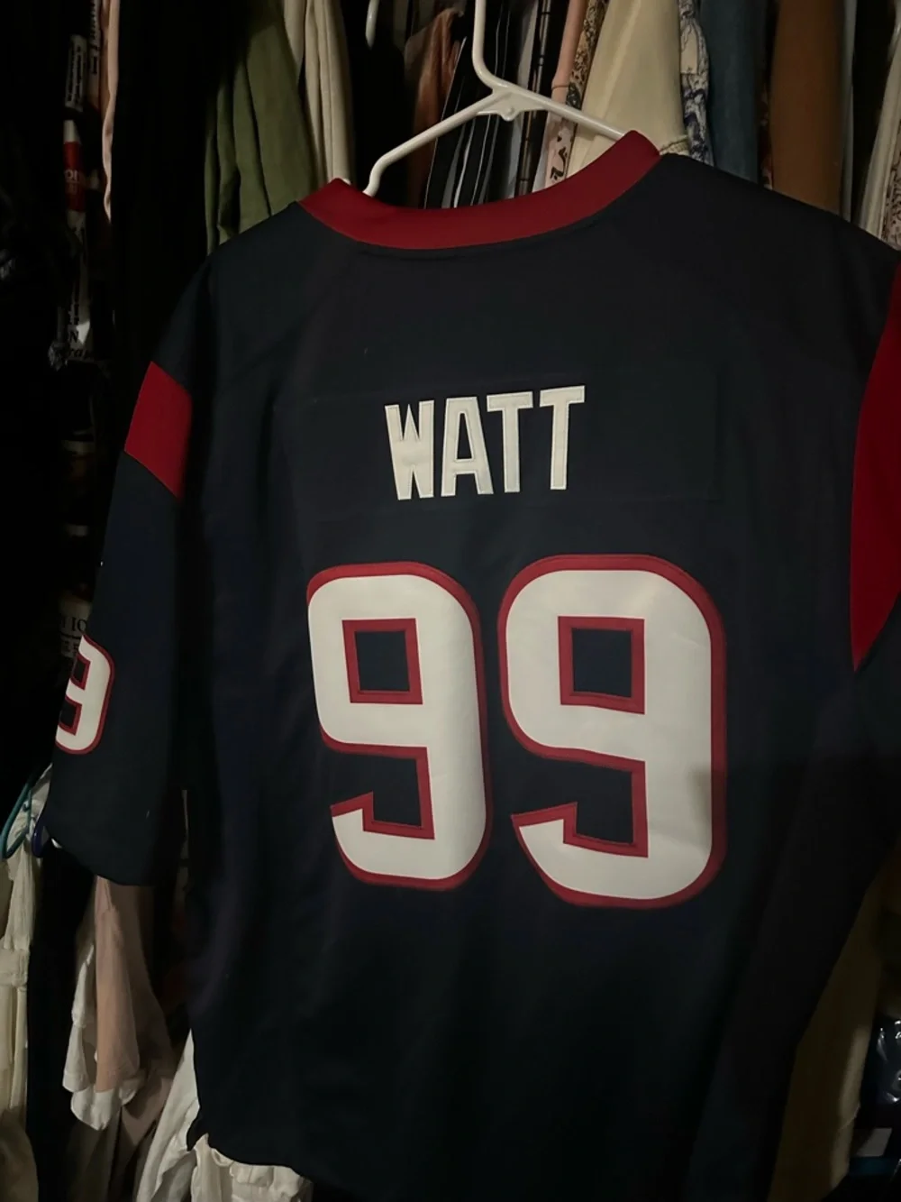 Nike Houston Texans #99 Men's NFL Jersey - Navy/Red JJ WATT - Picture 3 of 3